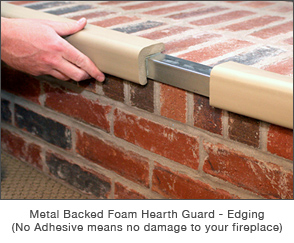 Metal Backed Foam hearth Guard - Edging